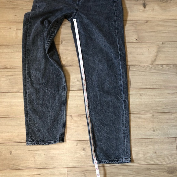 Women’s American Eagle Outfitters Washed Black Baggy Jean denim size 00 short - Picture 6 of 14